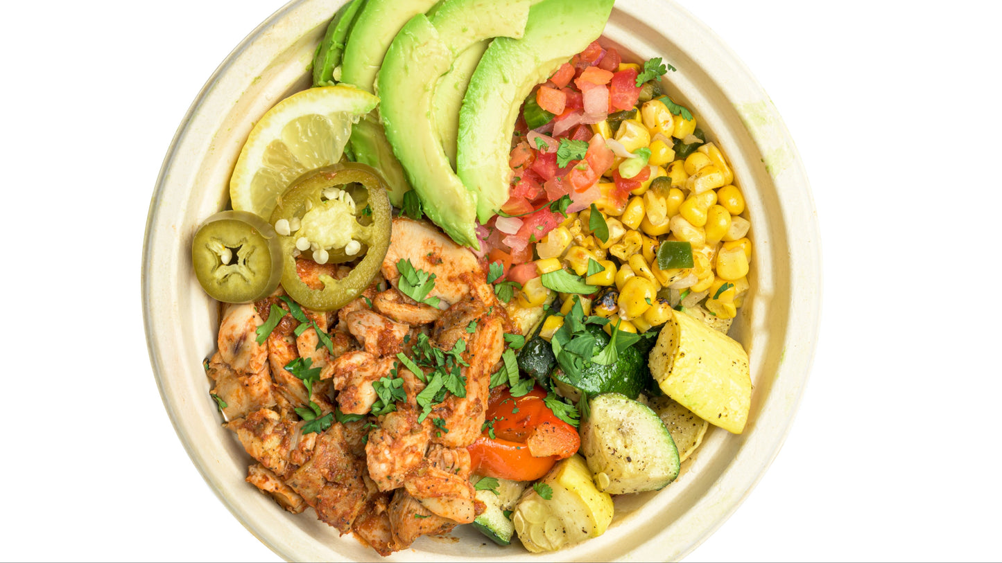 Adobo Chicken & Avocado Bowl (gluten free)