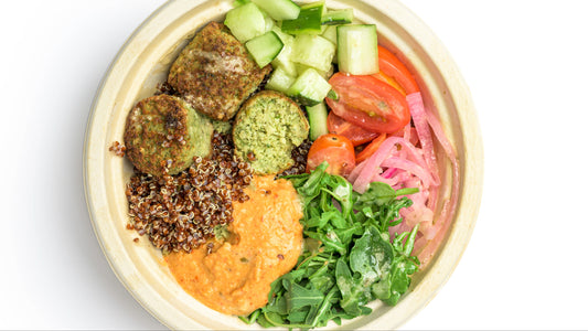 Falafel & Harissa Hummus Bistro Bowl (vegan, gluten free)