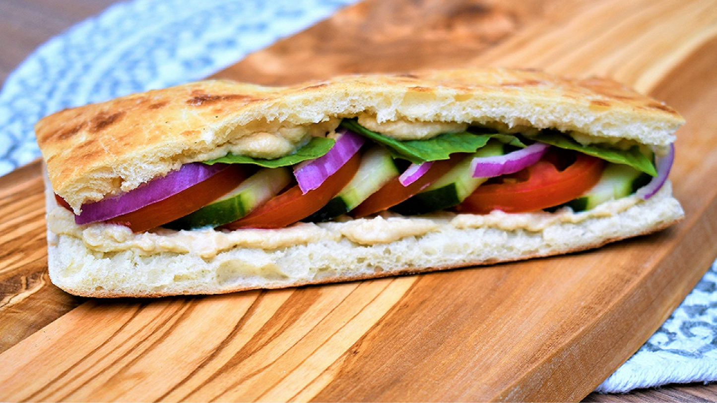 Garden Fresh Veggie & Hummus Sandwich (vegan)
