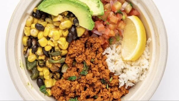Spicy Meatless Chorizo Bistro Bowl (vegan, gluten free)