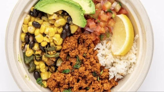 Spicy Meatless Chorizo Bistro Bowl (vegan, gluten free)