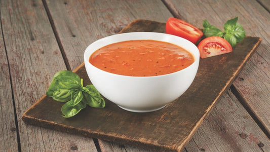 Bowl of Tomato Basil Soup (vegetarian, gluten free)