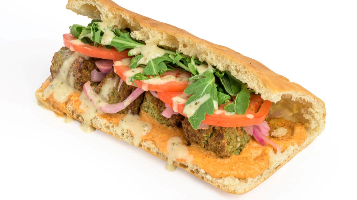 Falafel & Harissa Hummus Sandwich
