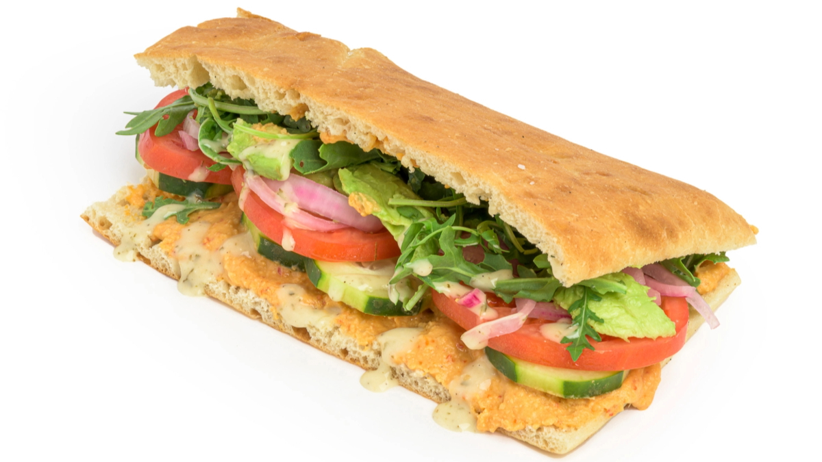 Harissa Hummus, Avocado & Veggie Sandwich